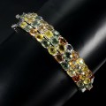Armband 925 natürliche Songea Saphire zertifiziert