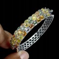 Armband 925 natürliche Songea Saphire zertifiziert