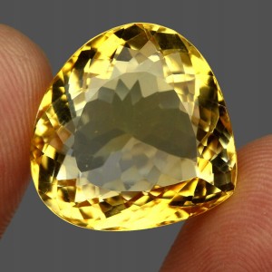 Natürliche Citrin 31,4 ct IF AAA Herzschliff
