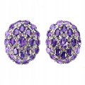 Silberohrringe 925 natürliche Amethyste Granate 4