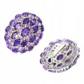 Silberohrringe 925 natürliche Amethyste Granate 4