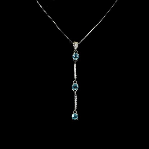 925 Silber Halskette mit natürlichen Apatiten schöne 13