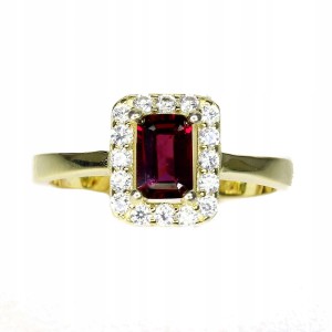 Ring 925 natürlicher Granat Größe 14,5 zart