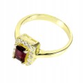 Ring 925 natürlicher Granat Größe 14,5 zart