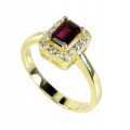Ring 925 natürlicher Granat Größe 14,5 zart