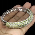 Schönes Armband aus 925er Sterlingsilber mit natürlichem Peridot