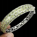 Schönes Armband aus 925er Sterlingsilber mit natürlichem Peridot