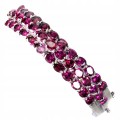 Armband aus 925er Silber mit natürlichen Rhodolith Granaten