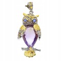 Silberanhänger natürliche 22,82 ct Ametrine Eule