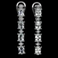Ohrringe aus Sterlingsilber mit natürlichem Aquamarin und Zirkonia 1