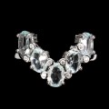 Ring 925 natürliche Aquamarin Zirkonia Größe 11,5