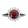 Ring 925 natürlicher Granat Größe 12 zart
