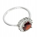 Ring 925 natürlicher Granat Größe 12 zart