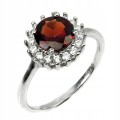 Ring 925 natürlicher Granat Größe 12 zart