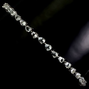 Armband aus natürlichem Aquamarin 925 Silber