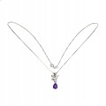 Eine zarte Halskette aus natürlichem 925er Amethyst-Zirkonia