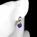 Schöne Ohrringe 925 natürliche Amethyst-Zirkonia ​​1