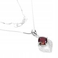 925 Schöne Halskette mit natürlichen Granat zirkonia