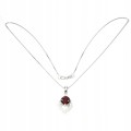 925 Schöne Halskette mit natürlichen Granat zirkonia