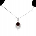 925 Schöne Halskette mit natürlichen Granat zirkonia