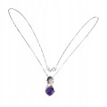 Schöne Halskette mit natürlichen Amethyst Zirkonia 925