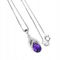 Zarte Halskette mit natürlichen 925er Amethyst Zirkonia 