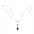 Zarte Halskette mit natürlichen 925er Amethyst Zirkonia 