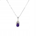 Zarte Halskette mit natürlichen 925er Amethyst Zirkonia 
