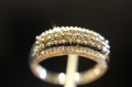 Goldring mit natürlichen Diamanten Größe 14 zertifiziert