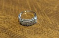 Goldring mit natürlichen Diamanten Größe 14 zertifiziert