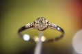 Ring 14 Karat Gold Diamanten Größe 14 zertifiziert