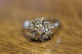 Ring 14 Karat Gold Diamanten Größe 14,5 zertifiziert