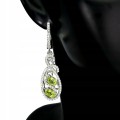 925 Silber natürliche Peridot Zirkonia Ohrringe 1