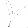 Zarte Halskette mit natürlichen 925er Amethyst Zirkonia