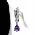 Zarte 1 Ohrringe natürliche Amethyste Zirkonia