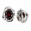 Zarte Granat Zirkonia Ohrringe natur 925 1
