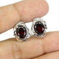 Zarte Granat Zirkonia Ohrringe natur 925 1