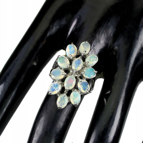 Ring Größe 13,5 Silber natürliche Feueropale