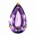 Ring natürlicher Amethyst 21 Karat Silber Größe 11