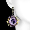 Künstlerische silberne Amethyst Ohrringe Zertifikat 2