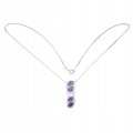 Silberkette natürliche Amethyste Zirkonia 23