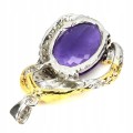 Anhänger 925 natürlicher 25,66 ct Amethyst Saphire Elefant