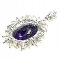 Anhänger 925 natürliche 28.66 ct Amethyst Feueropale 