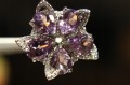 Ring -  Größe 20 natürliche Amethyste, Silber 925