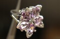 Ring -  Größe 20 natürliche Amethyste, Silber 925