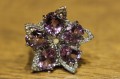 Ring -  Größe 20 natürliche Amethyste, Silber 925