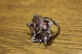 Ring -  Größe 20 natürliche Amethyste, Silber 925