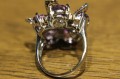 Ring -  Größe 20 natürliche Amethyste, Silber 925