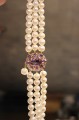 Armband natürliche Amethystperlen 925