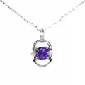Zarte schöne Halskette aus 925 natürlichem Amethyst